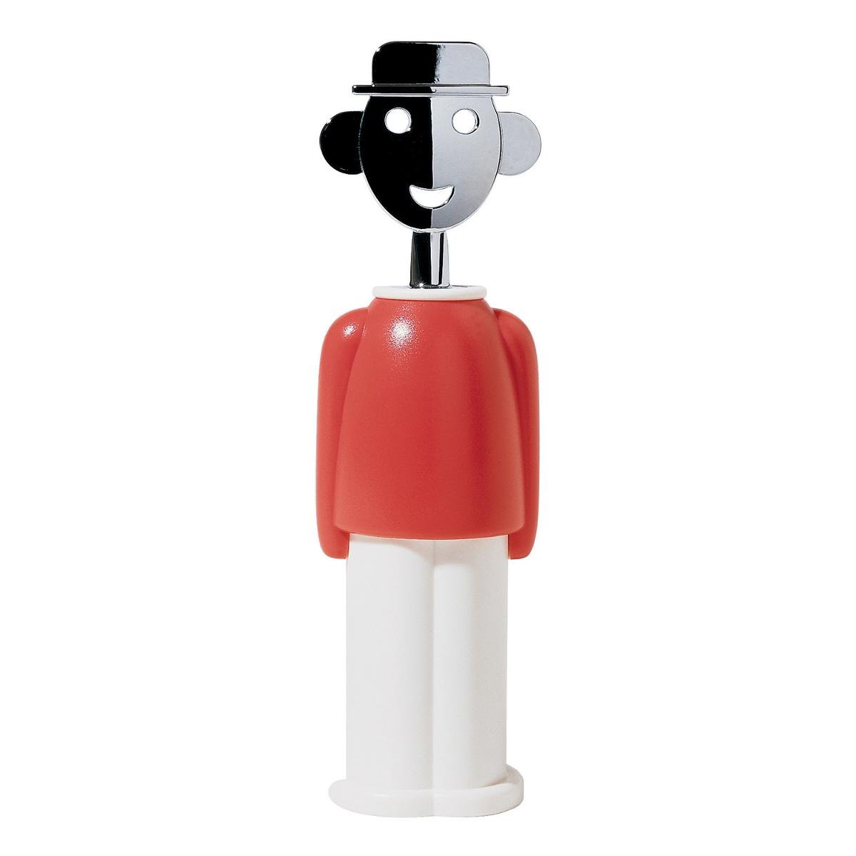 Alessi, Alessandro M, Korkociąg Pan, czerwono-biały, 21 cm