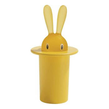 Alessi, Magic Bunny, Pojemnik na wykałaczki, królik, żółty, 14 cm - Alessi