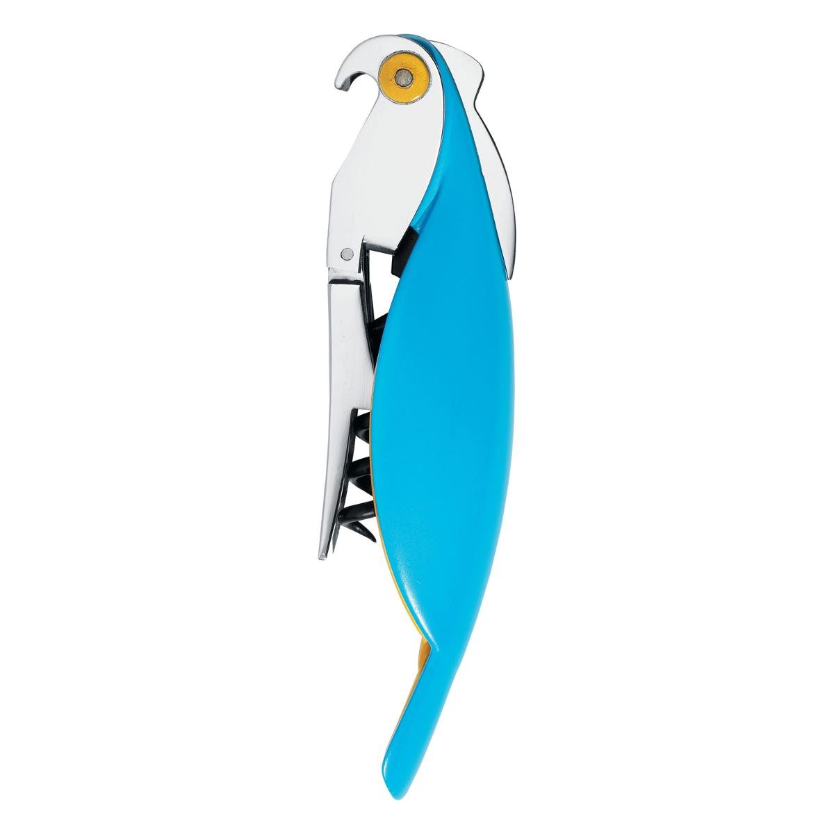 Alessi, Parrot, Korkociąg-otwieracz do butelek papuga, niebieski