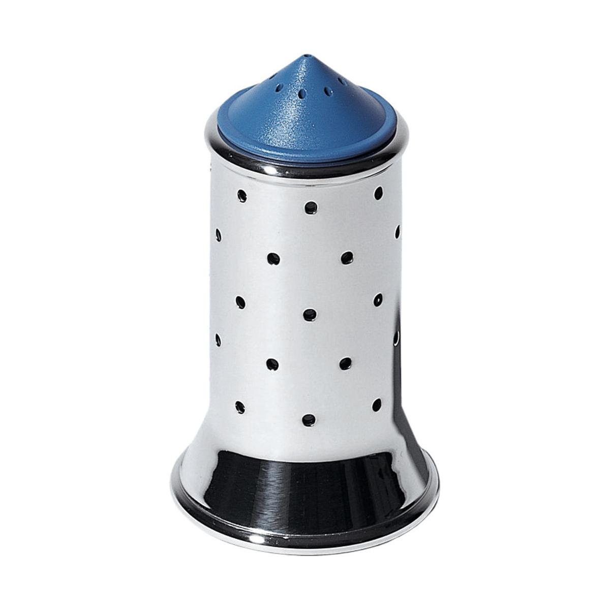 Alessi, Solniczka, srebrno-niebieska, 11,3 cm