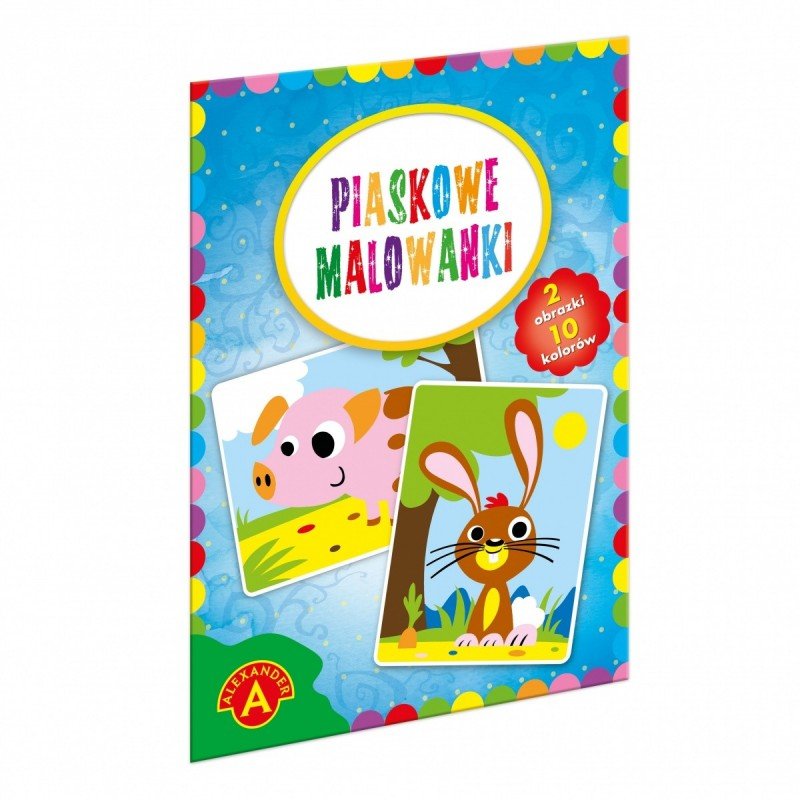 Alexander, piaskowe malowanki Świnka Królik