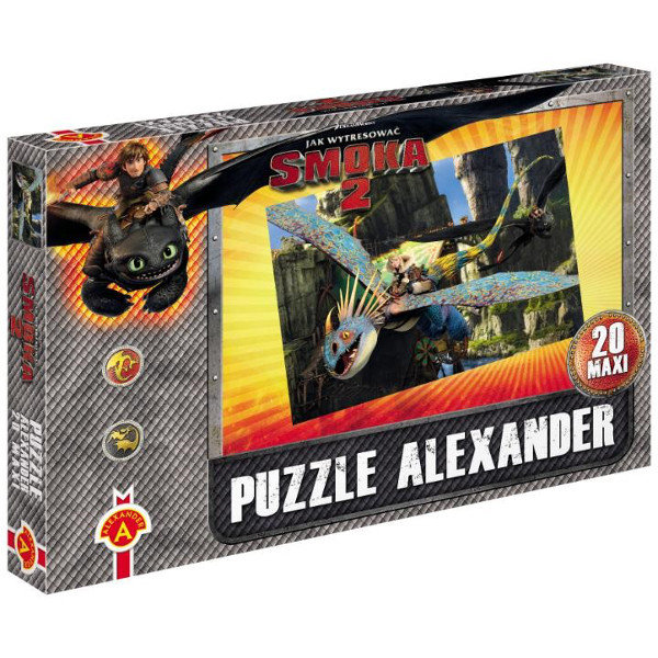 Alexander, puzzle, Maxi, Jak wytresować smoka 2, Pościg, 20 el.