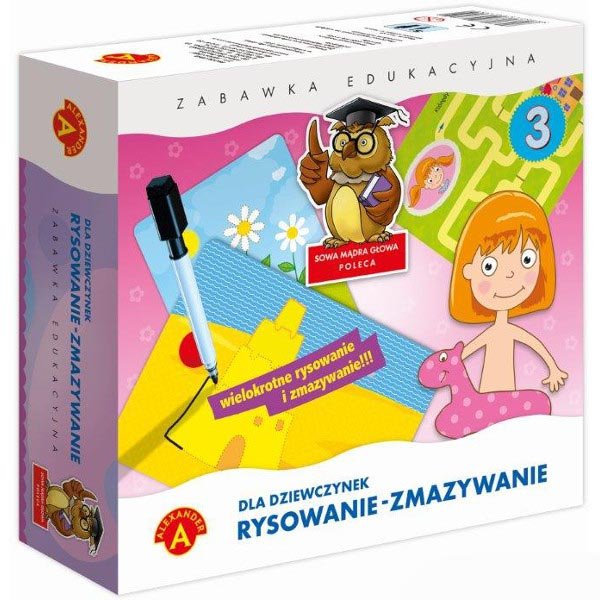 Alexander, zestaw edukacyjny Dla dziewczynek rysowanie - zmazywanie 3