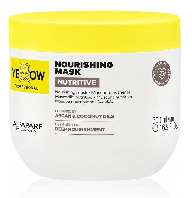 Empik Alfaparf Yellow Nourishing Nutritive Mask, Maska Silnie Nawilżająca, 500ml