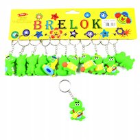 Aligator Krokodyl Zielony Brelok Do Kluczy Gumowa Zawieszka Zestaw 12Szt Midex