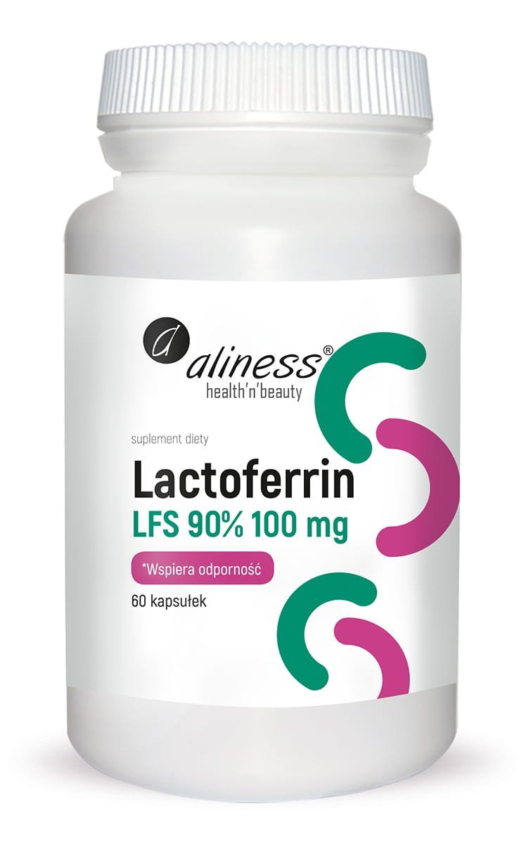 Фото - Вітаміни й мінерали Aliness , Lactoferrin LFS 90 100 mg, Suplement diety, 60 kaps. 