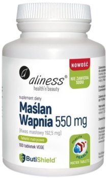 Aliness, Maślan wapnia 550 mg (bez sodu) x 100 tab. matrycowych - MedicaLine