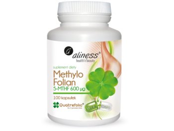 Aliness, Methylo Folian, 600 mcg,  Suplement diety, 100 kaps. - Aliness