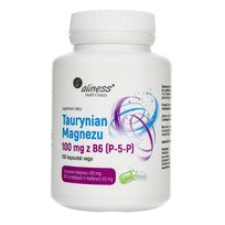 Aliness, Taurynian Magnezu 100 mg z B6, Suplement diety, 100 kapsułek Aliness