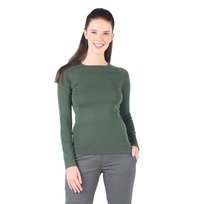 Alize - Koszulka z długim rękawem (100% wełny Merino) - zielona XL