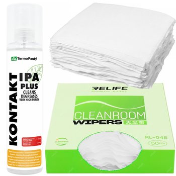 ALKOHOL IZOPROPANOL KONTAKT IPA PLUS 99,9% 0.25L ŚCIERECZKI BEZPYŁOWE - REBALL