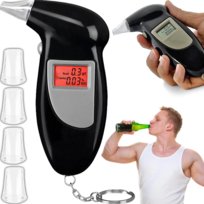 Alkomat Cyfrowy Elektroniczny Tester Trzeźwości LCD Mierzy Promile +Ustniki MATISTO