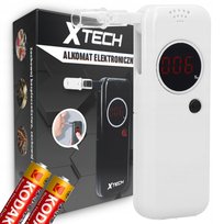 Alkomat Elektroniczny Cyfrowy Policyjny 6 Ustników + Baterie Xtech