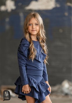 All For Kids Bluza Falbanki Granat - 104-110 - All For Kids