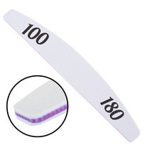 AllePaznokcie, Pilnik Do Paznokci Łódka Fioletowy Środek 100/180 CU-05 Best Quality - Opakowanie, 1 Szt.