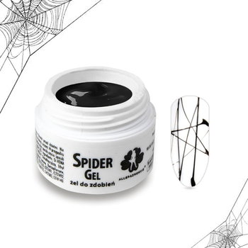 AllePaznokcie, Spider Gel, żel UV do zdobień Black, 3 ml - AllePaznokcie