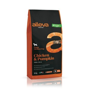 Alleva Natural Puppy Medium Chicken &amp; Pumpkin 12kg - ALLEVA