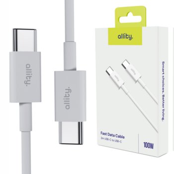 Allity kabel AUC-03 USB-C - USB-C 2,0 m 100W biały - Allity