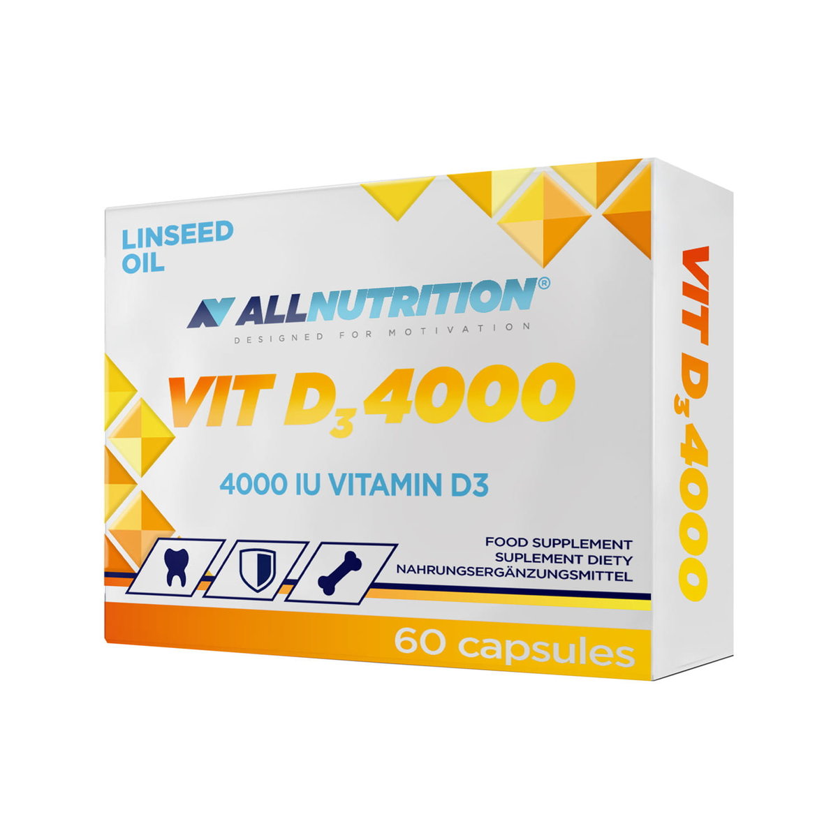Фото - Вітаміни й мінерали AllNutrition D3 4000 Suplement diety, 60 kaps. 