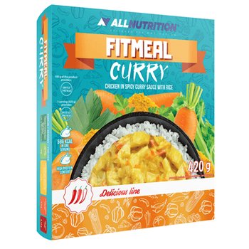 Allnutrition, danie Fitmeal kurczak w sosie curry z warzywami i ryżem, 420 g - Allnutrition