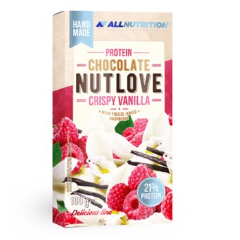 Allnutrition, Nutlove, Czekolada Biała Z Wanilią I Malinami, 100 g - Allnutrition