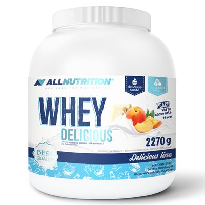 Zdjęcia - Pozostałe suplementy sportowe AllNutrition Whey Delicious Protein Białko 2270g Biała Czekolada-brzoskwin 