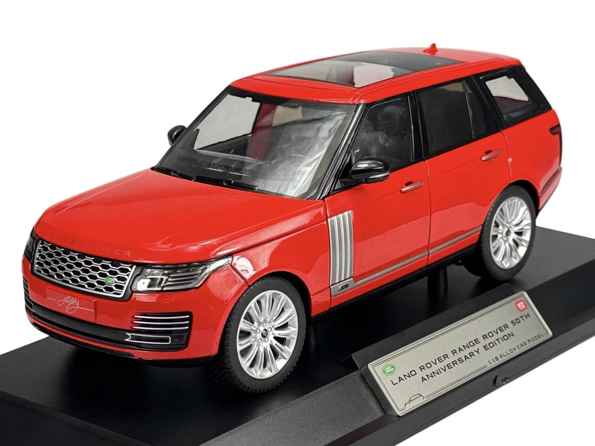 ALLOY CAR LAND ROVER RANGE ROVER 50TH ANNIVERSARY EDITION CZERWONY 1:18 ...