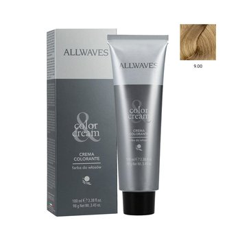 Allwaves, Cream Color, farba do włosów (9,00), 100 ml - Allwaves