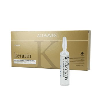 Allwaves, Reconstructuring Keratin, ampułki do włosów z keratyną, 12 szt. - Allwaves