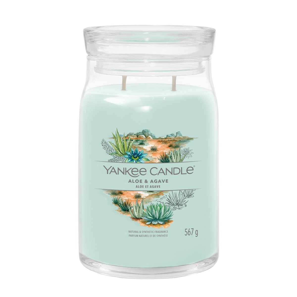 Aloe & Agave Yankee Candle Signature duża świeca z dwoma knotami