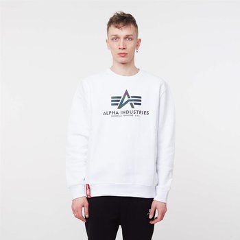 Alpha Industries Basic Sweater Rainbow Reflective Print WHITE - XL - Alpha Industries