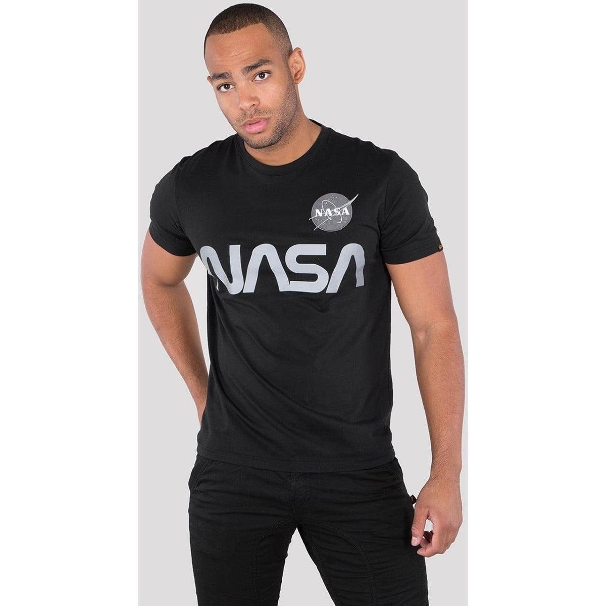 Alpha Industries, Koszulka męska, NASA 178501-03, czarny, rozmiar M