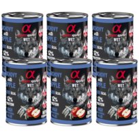Alpha Spirit mokra karma dla psa Anchois/jabłko 6x400 g