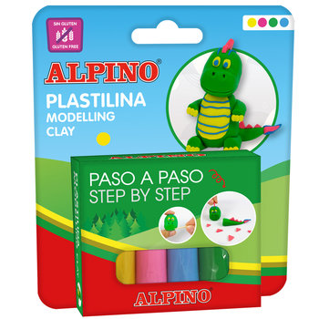 ALPINO Zestaw plasteliny 25g x 4 kolory DINO - Alpino