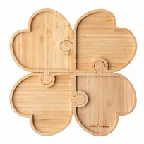 Altom Design Design, patera bambusowa, dek. serca,  24x24x1,6 cm