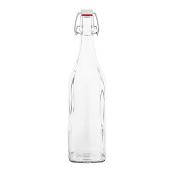 Altom, Spiżarnia Pani Domu, Butelka kwadratowa z klipsem, 500 ml - Altom