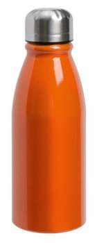 Aluminiowa butelka FANCY, pomarańczowy, srebrny - UPOMINKARNIA