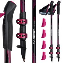ALUMINIOWE KIJKI TELESKOPOWE NORDIC WALKING SKŁADANE TREKKING W GÓRY LEKKIE EVI