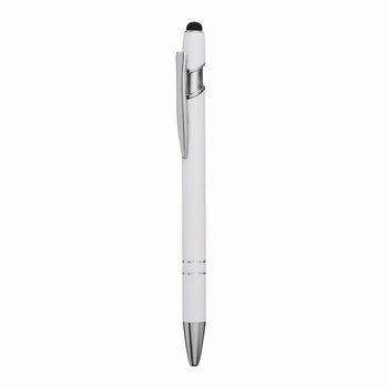 Aluminiowy długopis MERCHANT, biały - UPOMINKARNIA