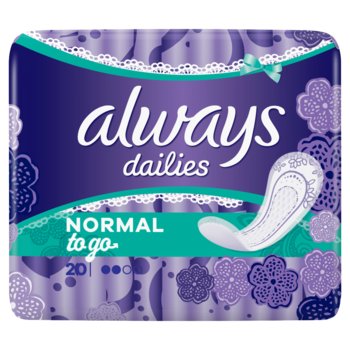 Always Dailies Normal To Go  Wkładki higieniczne, 20 sztuk - Always