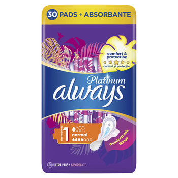 Always Platinum Normal Podpaski ze skrzydełkami, 30 sztuk - Always