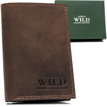 Always Wild pionowy portfel męski skóra naturalna w pudełku - Always Wild