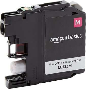 AMAZON Basics Tusz Zamiennik kartridż LC-123 Brother MAGENTA Czerwony - Amazon Basics