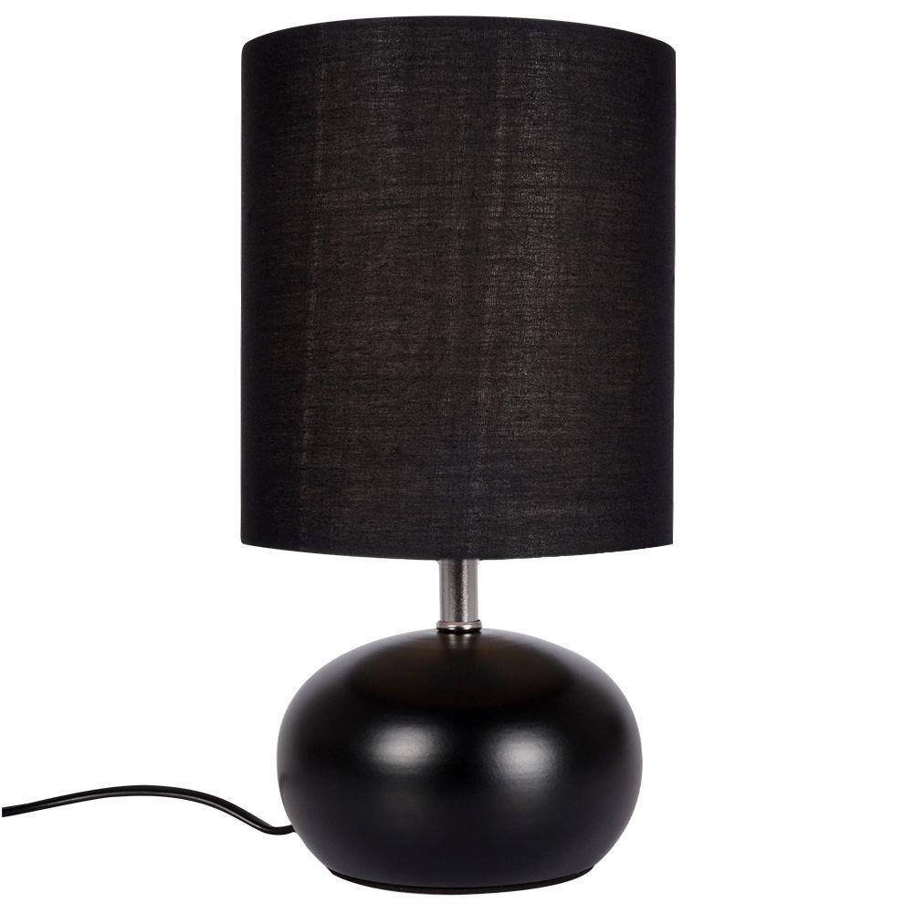Фото - Настільна лампа LOFT Ambiance Lampa stołowa z kloszem abażurem lampka nocna czarna z metalową p 