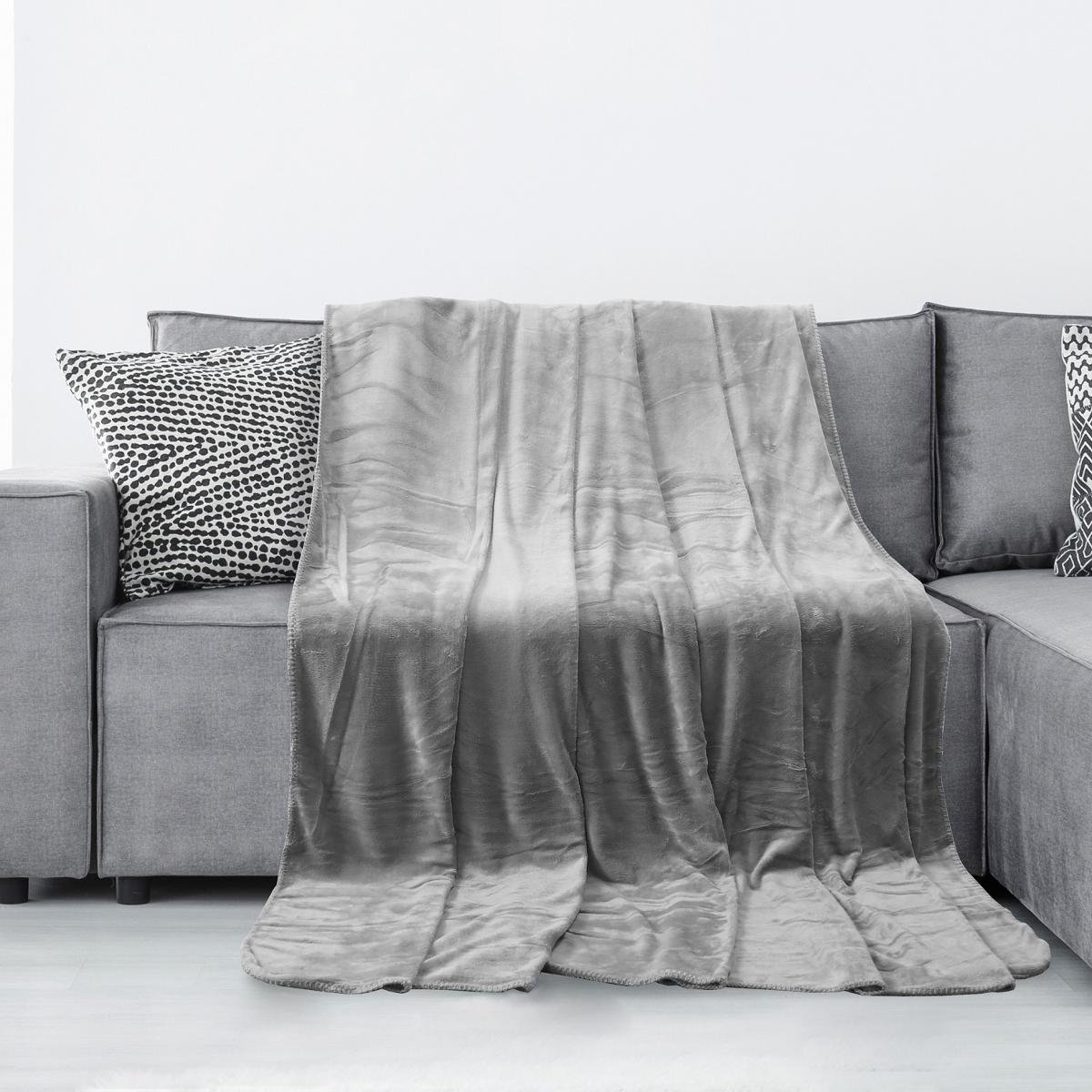 AmeliaHome, Koc TYLER, stalowy, 170x210 cm