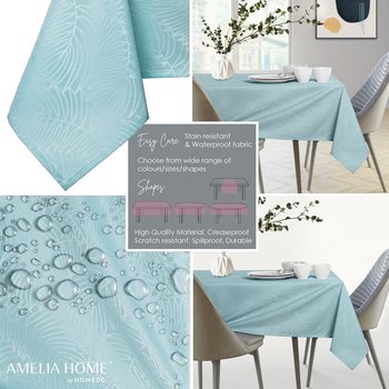 AmeliaHome, Obrus Gaia Niebieski Tłoczony Roślinny 110x140 AmeliaHome - AmeliaHome