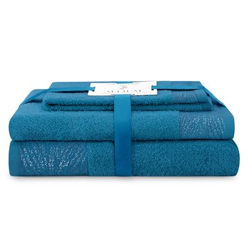 AmeliaHome, Ręcznik Allium niebieski 30x50+50x90+70x130 cm - AmeliaHome