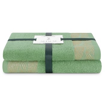 AmeliaHome, Ręcznik Allium, zielony, 50x90+70x130 cm - AmeliaHome