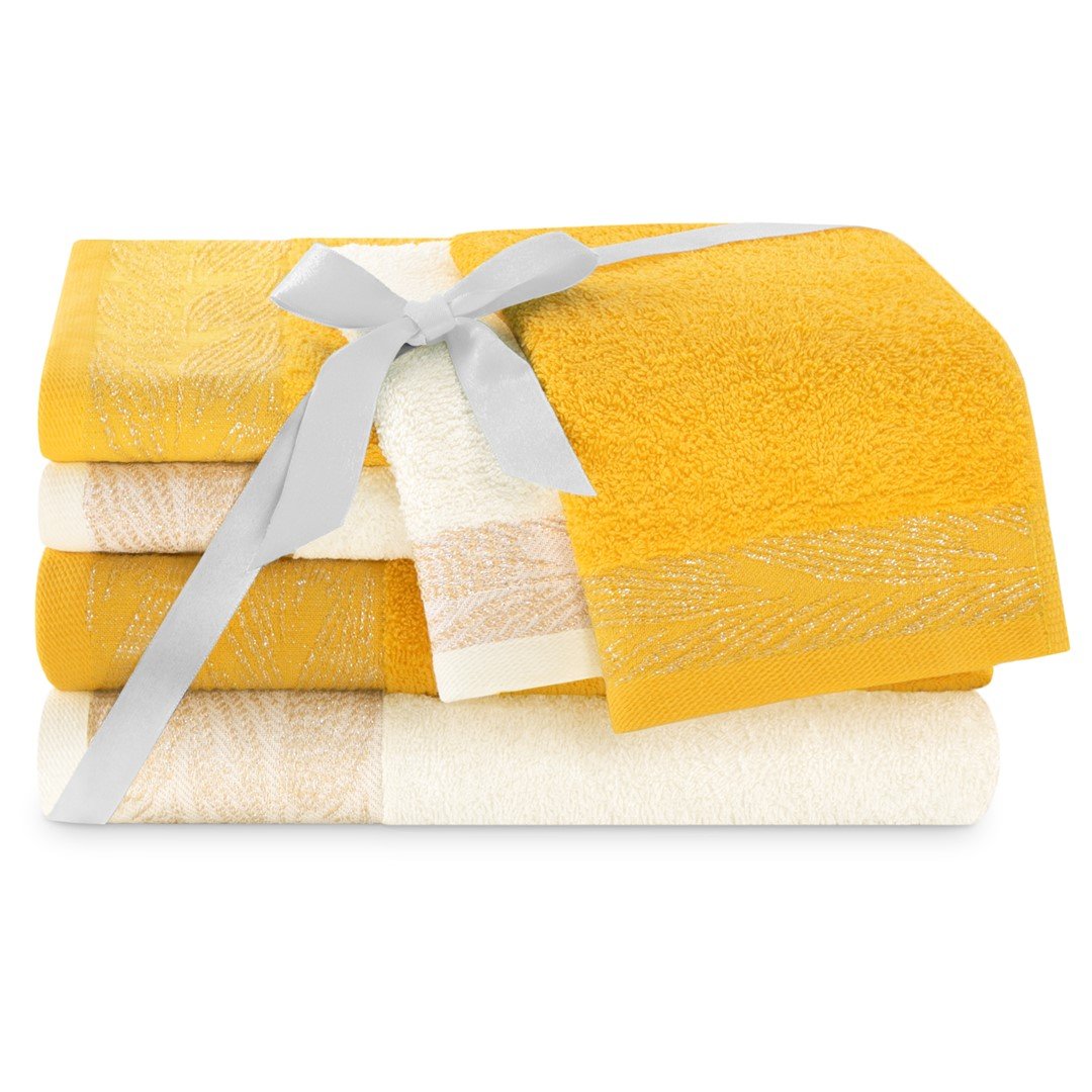 Фото - Рушник AmeliaHome, Ręcznik Allium żółty 2*30x50+2*50x90+2*70x130 cm