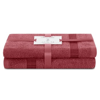 AmeliaHome, Ręcznik Avium różowy 50x90+70x130 cm - AmeliaHome